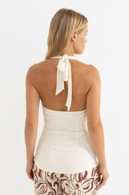 Emi Wrap Top in Cream