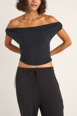 Juno Off Shoulder Top in Black