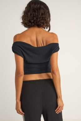 Juno Off Shoulder Top in Black