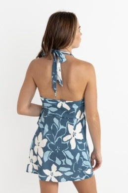 Malia Halter Mini Dress in Blue