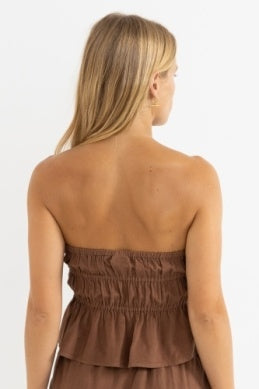 Nadia Strapless Top in Chocolate