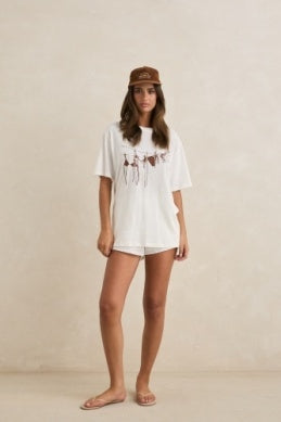 Melia Oversized Tee in Chocolate