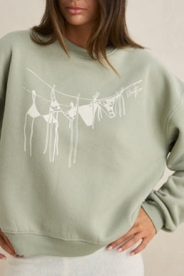 Melia Crew Neck Fleece in Palm