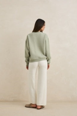 Melia Crew Neck Fleece in Palm