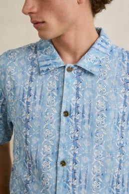 Bayu Short Sleeve Shirt in Blue