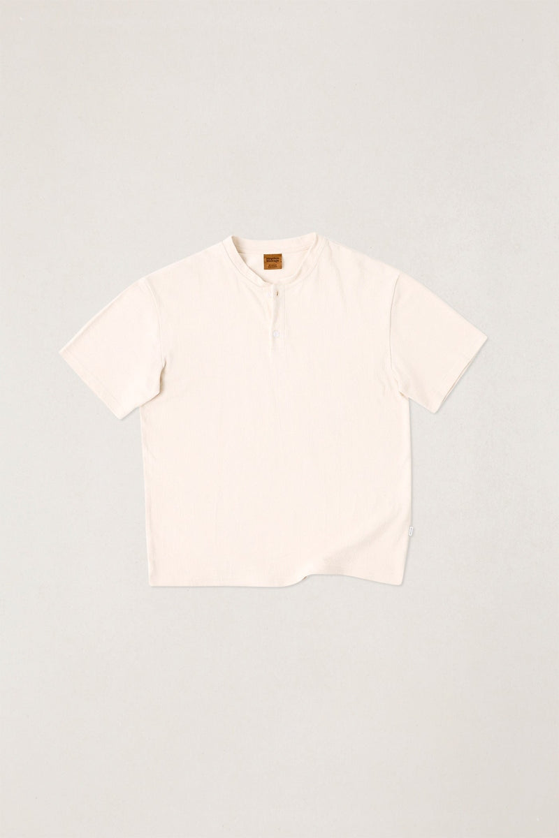 Vintage Jersey SS Henley in Nat
