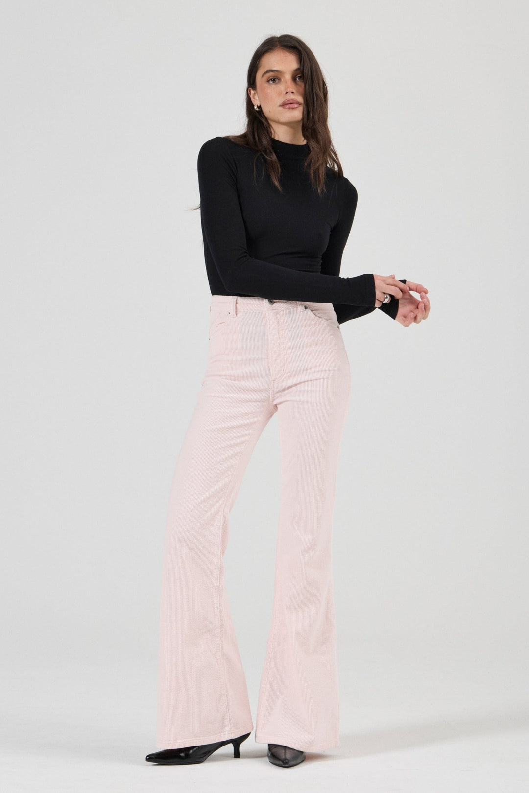 Eastcoast Flare Jean in Cord Petal