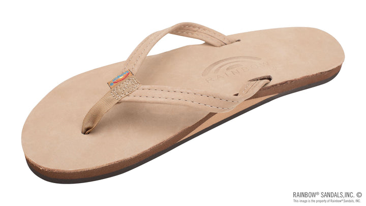 Single Layer Premier Leather with Arch Support and a 1/2" Narrow Strap in Sierra Brown