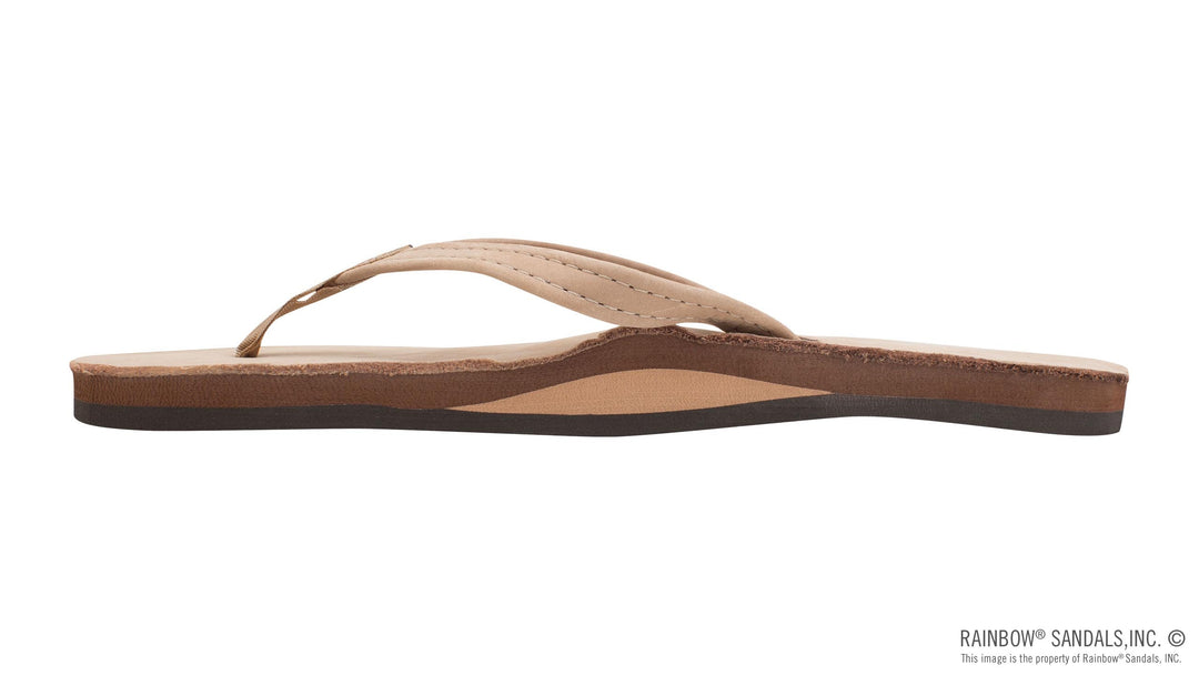 Single Layer Premier Leather with Arch Support and a 1/2" Narrow Strap in Sierra Brown