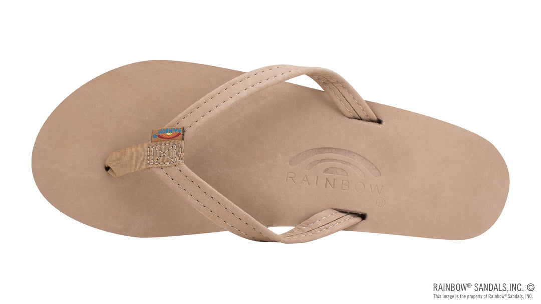 Single Layer Premier Leather with Arch Support and a 1/2" Narrow Strap in Sierra Brown
