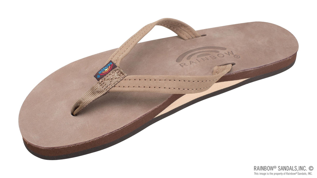 Single Layer Premier Leather with Arch Support and a 1/2" Narrow Strap in Dark Brown