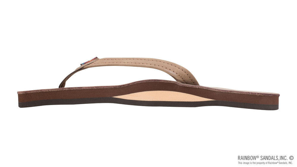 Single Layer Premier Leather with Arch Support and a 1/2" Narrow Strap in Dark Brown