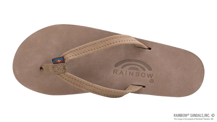 Single Layer Premier Leather with Arch Support and a 1/2" Narrow Strap in Dark Brown