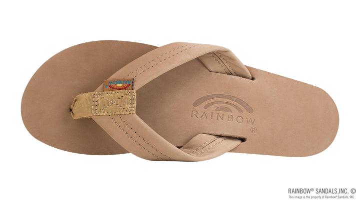 Womens Single Layer Arch Support Premier Leather with 1" Strap in Sierra Brown