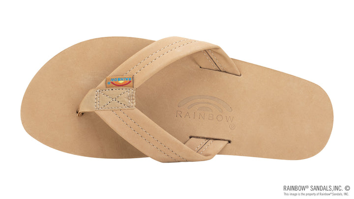 Mens Single Layer Premier Leather with Arch Support 1" Strap in Sierra Brown