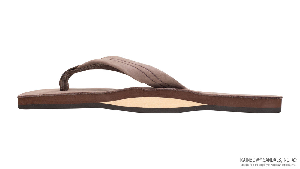 Mens Single Layer Premier Leather with Arch Support 1" Strap in eXpresso