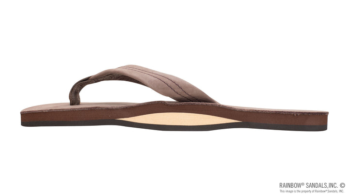 Mens Single Layer Premier Leather with Arch Support 1" Strap in eXpresso