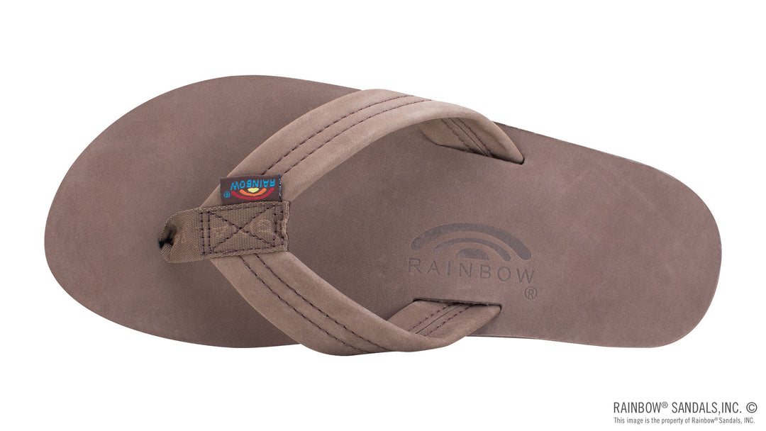 Mens Single Layer Premier Leather with Arch Support 1" Strap in eXpresso