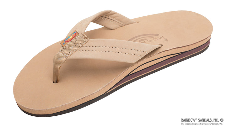 Mens Double Layer Premier Leather with Arch Support in Sierra Brown