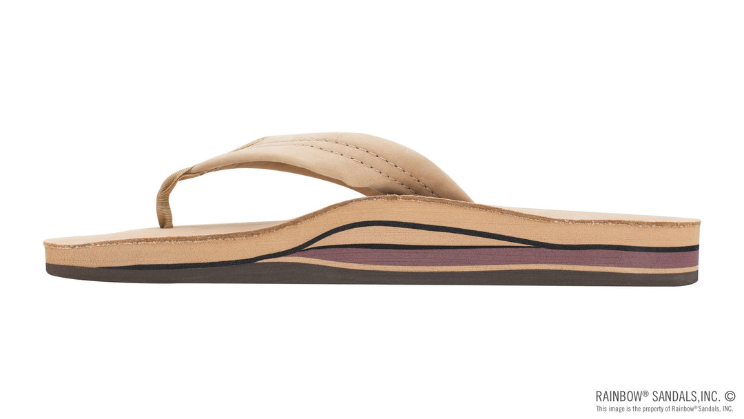Mens Double Layer Premier Leather with Arch Support in Sierra Brown