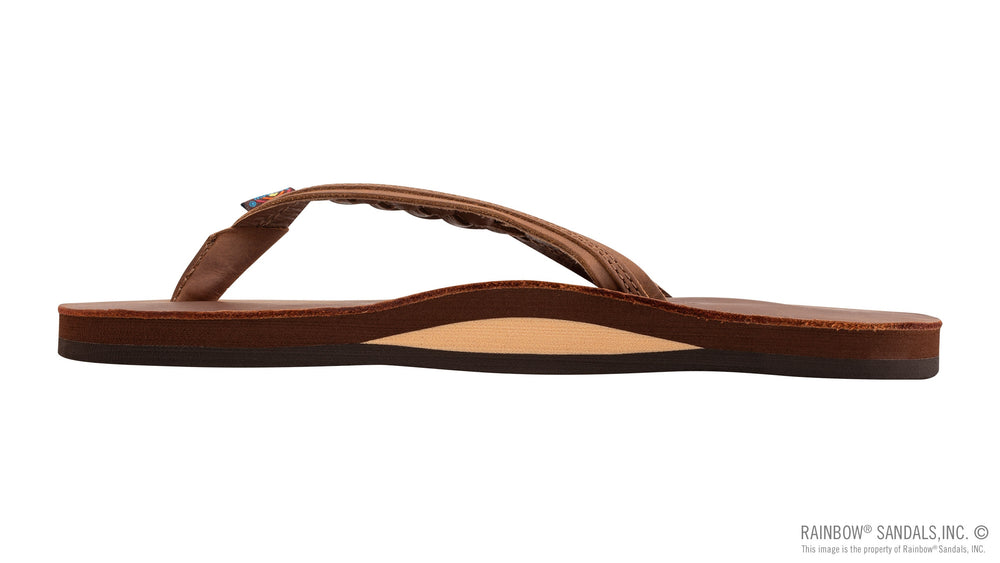 Flirty Braidy - Single Layer 1/2" Narrow Strap with Braid in Redwood
