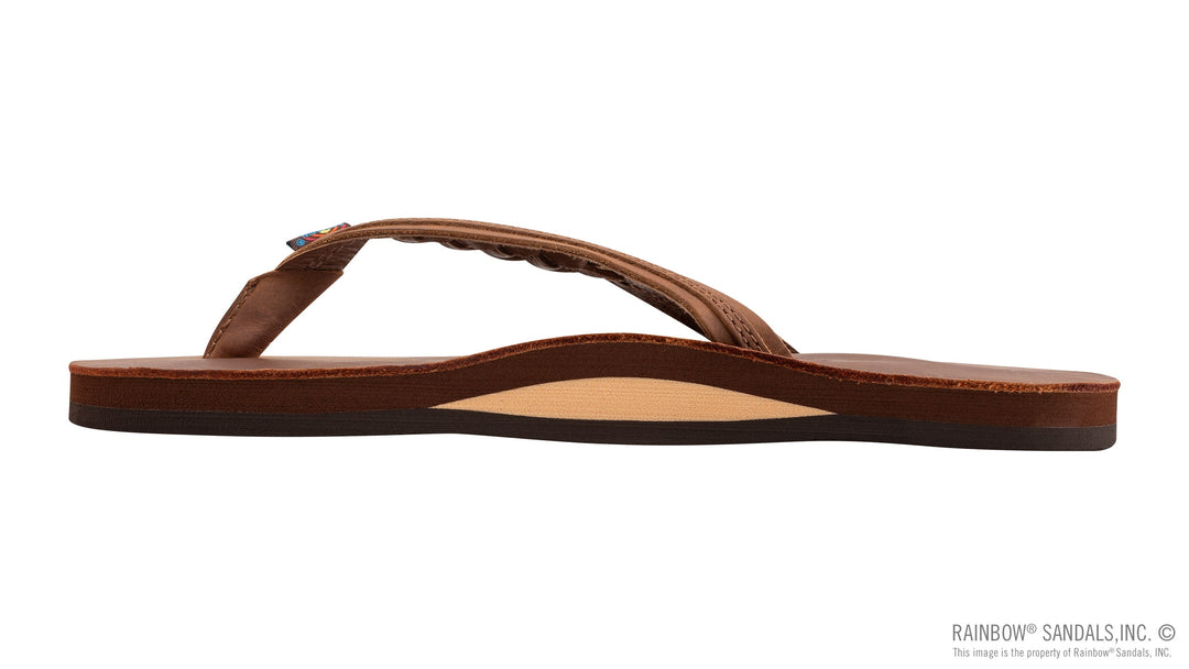 Flirty Braidy - Single Layer 1/2" Narrow Strap with Braid in Redwood
