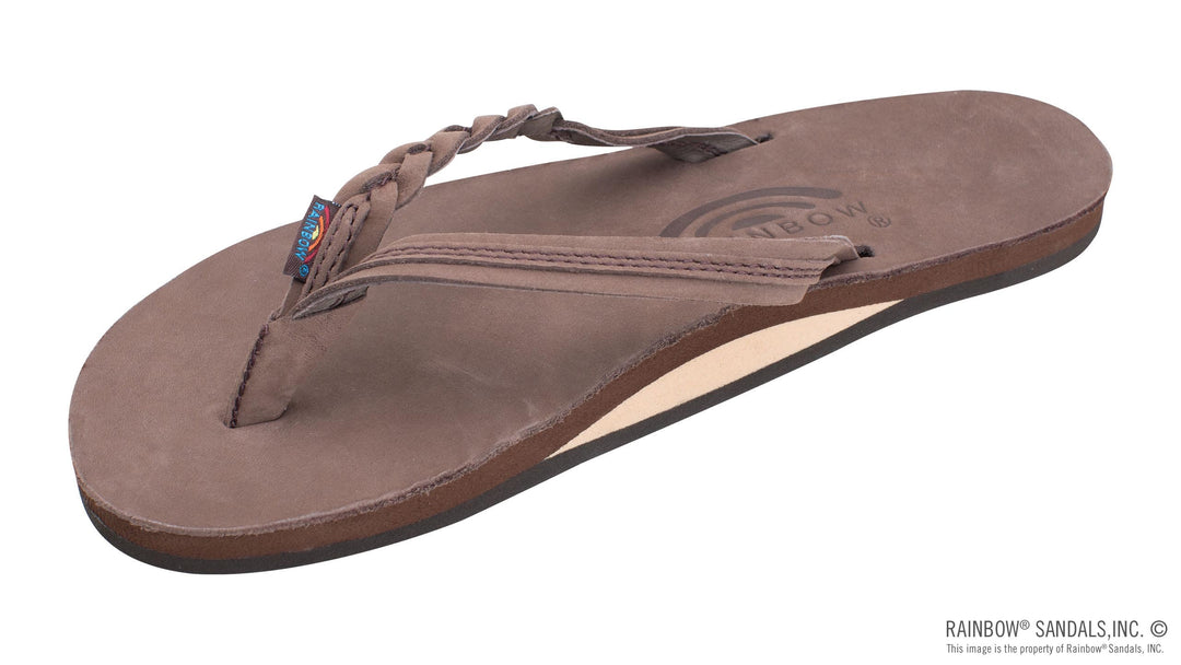 Flirty Braidy - Single Layer 1/2" Narrow Strap with Braid in eXpresso