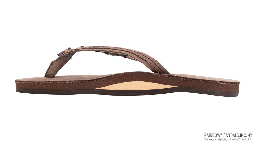 Flirty Braidy - Single Layer 1/2" Narrow Strap with Braid in eXpresso