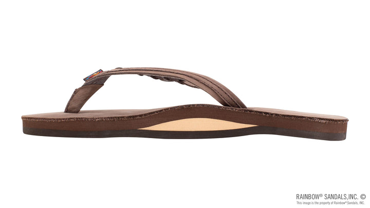 Flirty Braidy - Single Layer 1/2" Narrow Strap with Braid in eXpresso