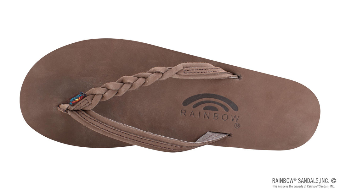 Flirty Braidy - Single Layer 1/2" Narrow Strap with Braid in eXpresso