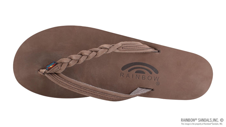 Flirty Braidy - Single Layer 1/2" Narrow Strap with Braid in eXpresso