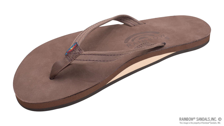 Single Layer Premier Leather with Arch Support and a 1/2" Narrow Strap in eXpresso