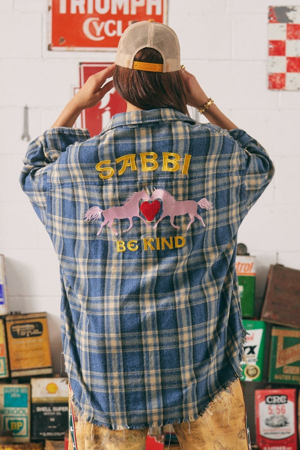 The Hoprse Power Flannel Shirt in Blue