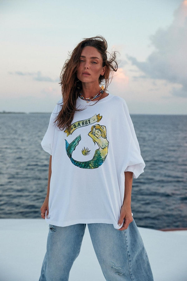 Mermaid Tee in White