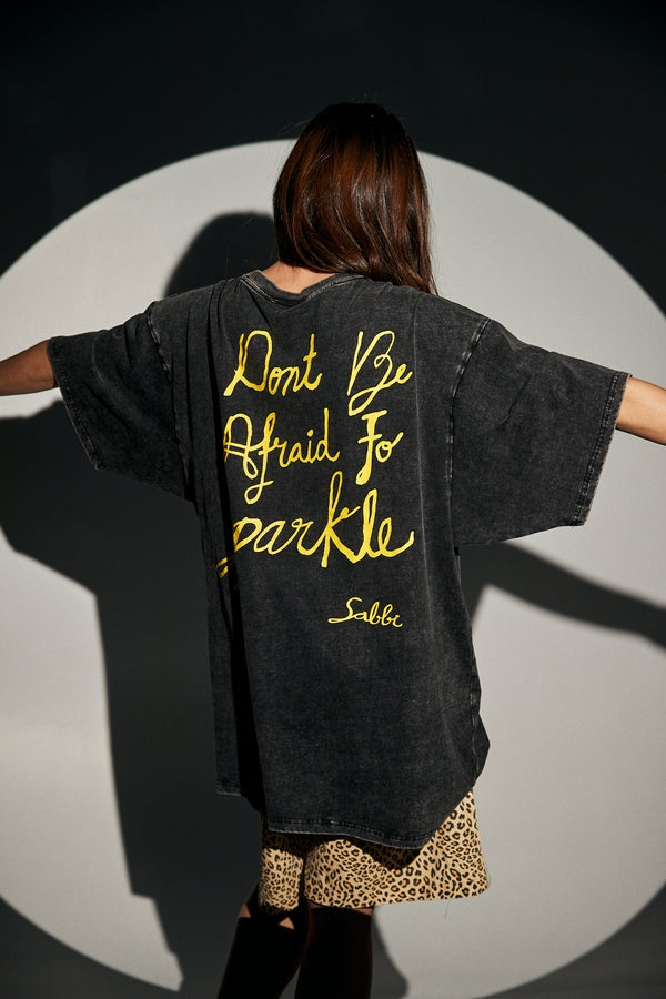 Sparkle Titty Tee in Black