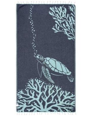 Sand Cloud Bubbles Turtle Towel