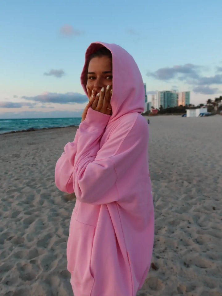 Lottie Pink Bikini Beaded Ocean Hoodie