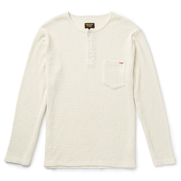 Sawpit Henley LS Thermal in Vintage White
