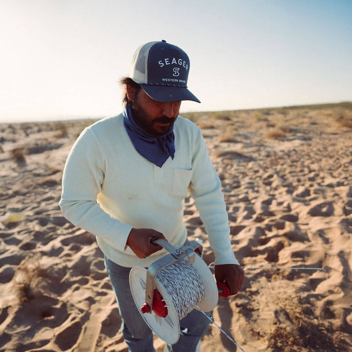 Sawpit Henley LS Thermal in Vintage White