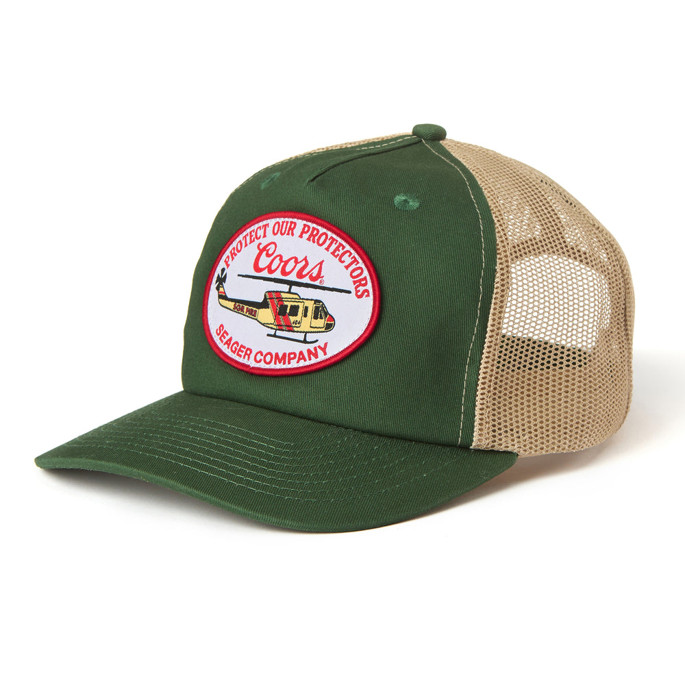 Seager X Coors Banquet Helo Trucker in Green