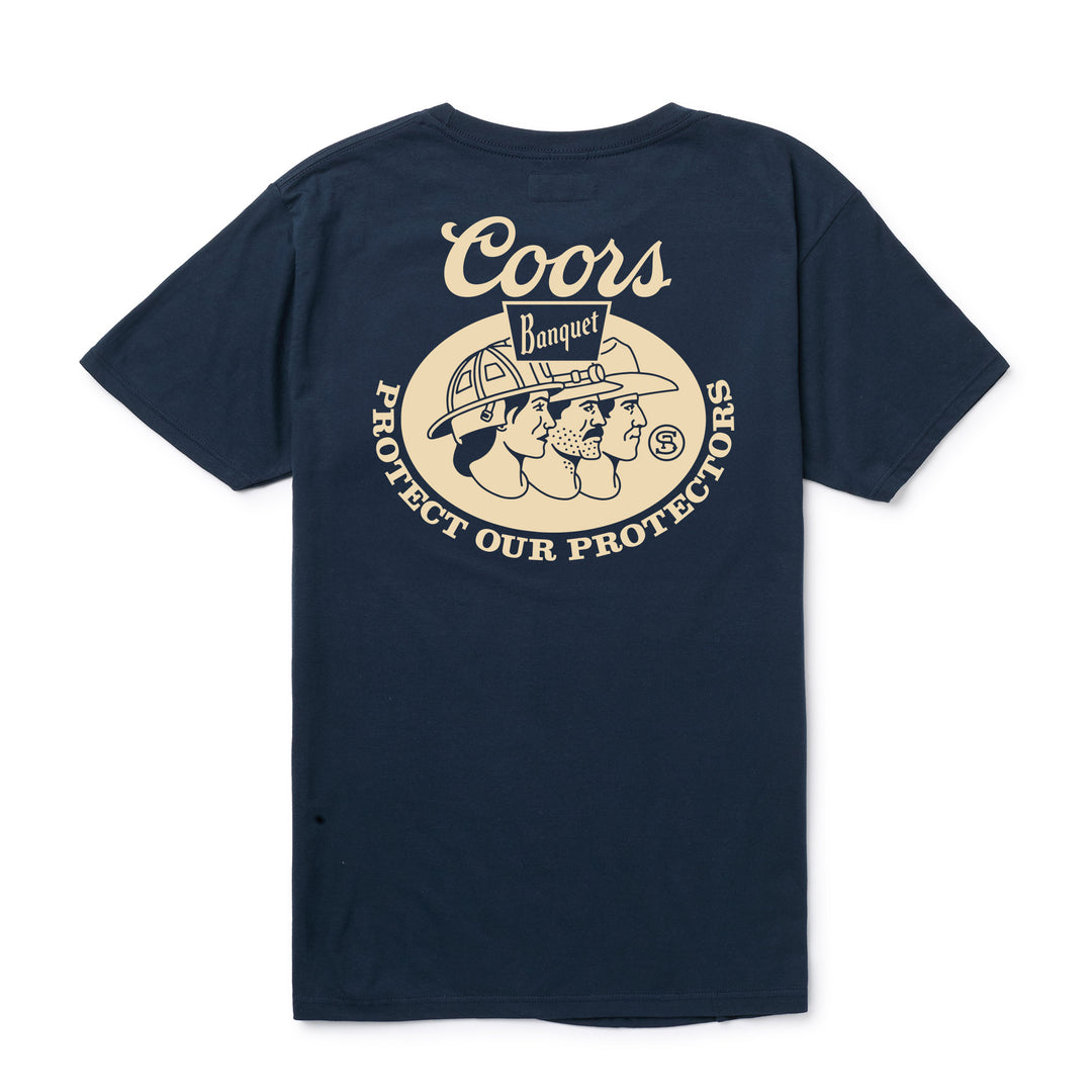 Seager X Coors Banquet Protectors Tee in Navy