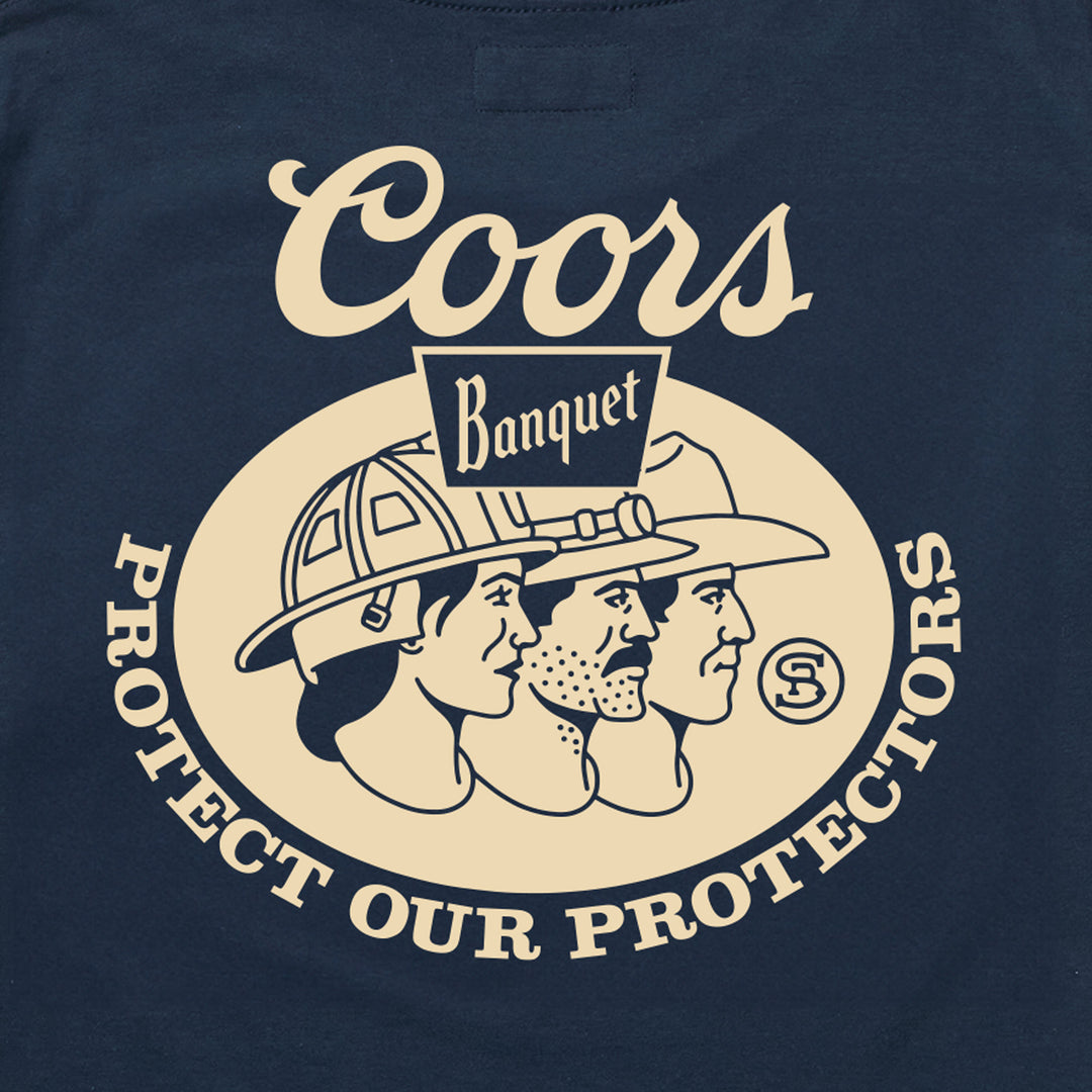 Seager X Coors Banquet Protectors Tee in Navy