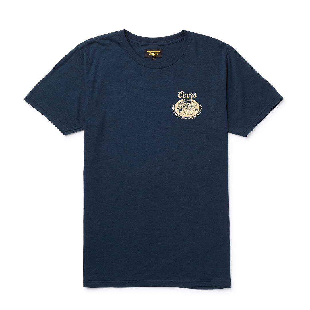 Seager X Coors Banquet Protectors Tee in Navy