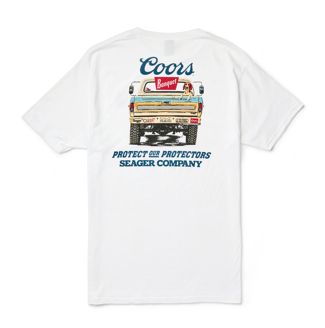 Seager X Coors Banquet Bumper Tee in White