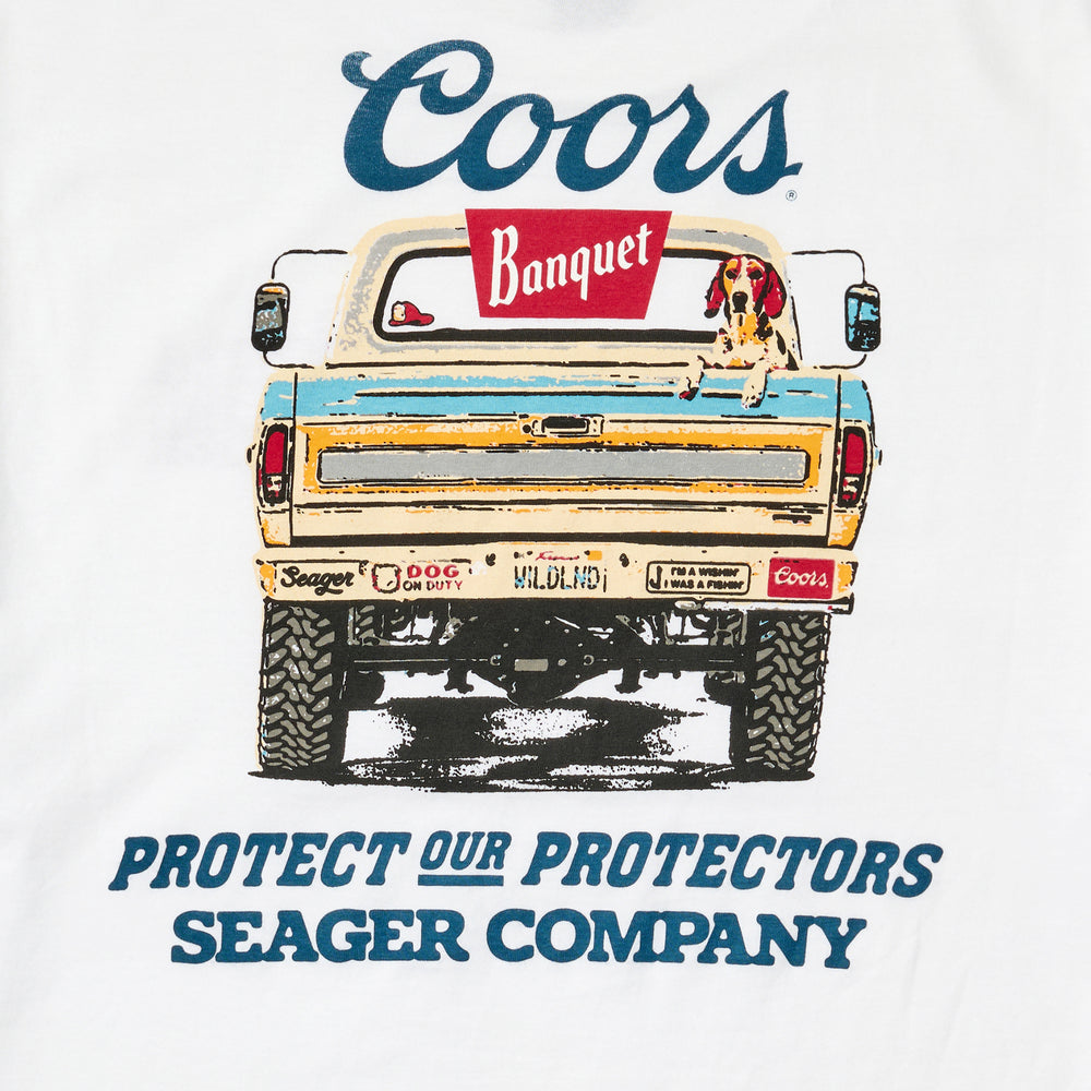 Seager X Coors Banquet Bumper Tee in White