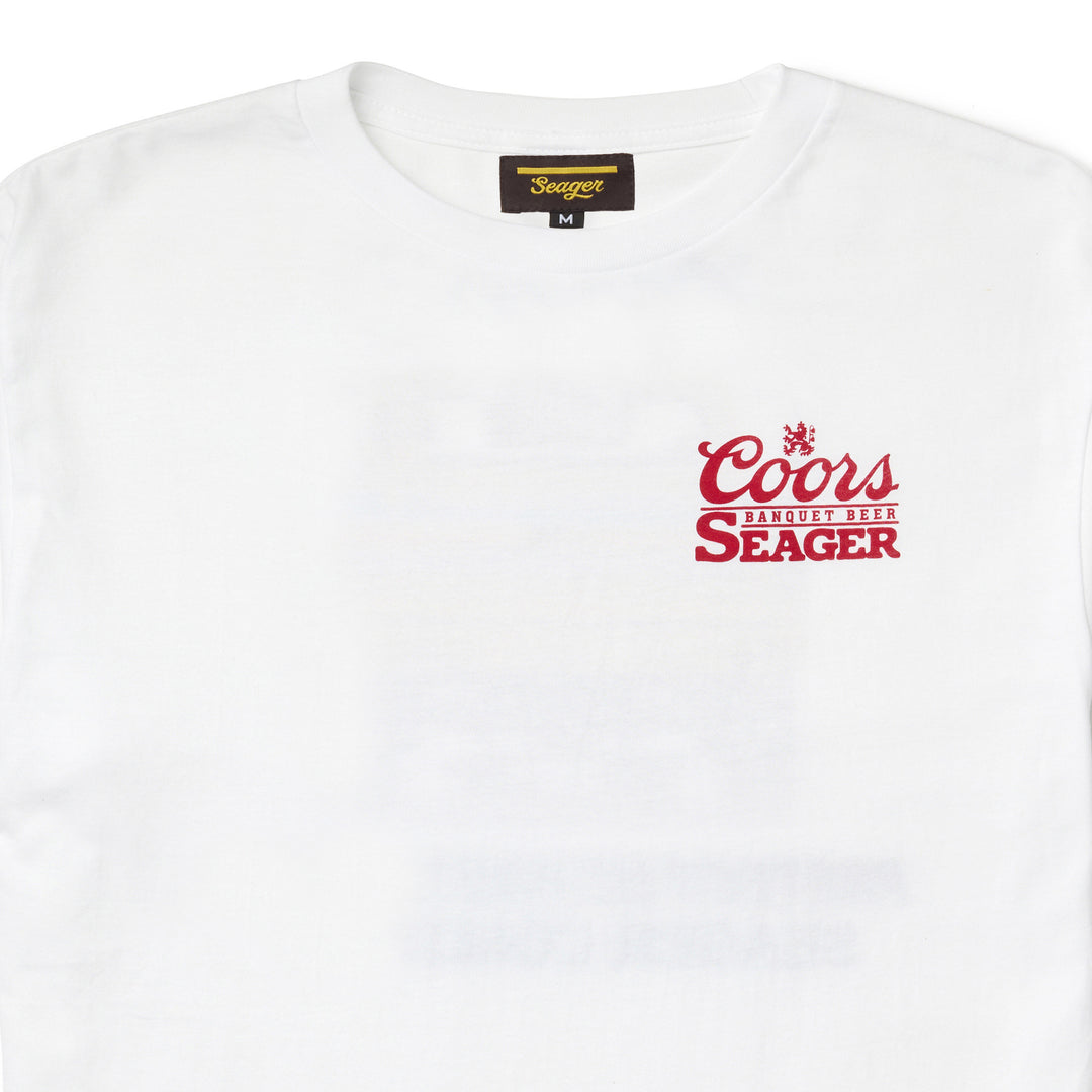 Seager X Coors Banquet Bumper Tee in White