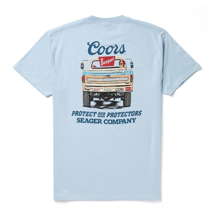 Seager X Coors Banquet Bumper Tee in Blue