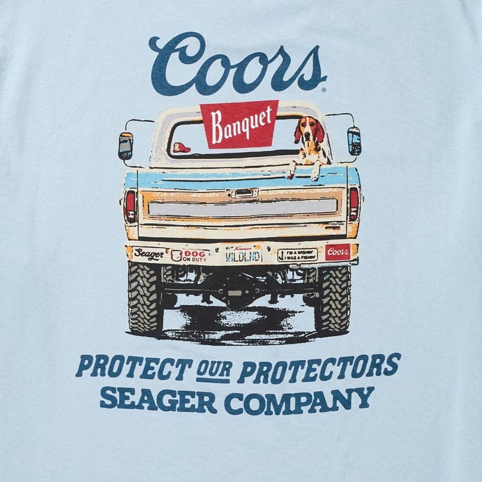 Seager X Coors Banquet Bumper Tee in Blue