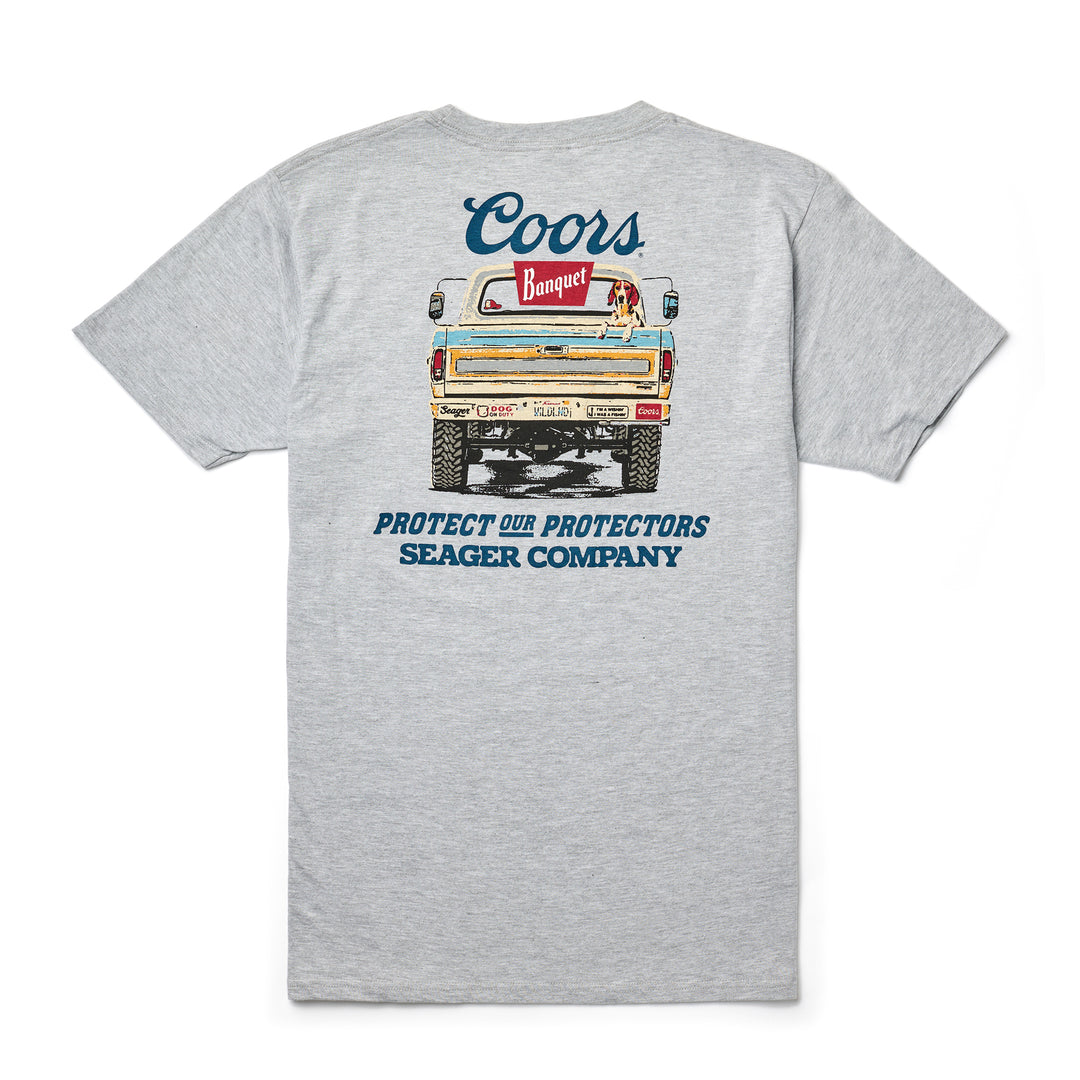 Seager X Coors Banquet Bumper Tee in Heather Grey