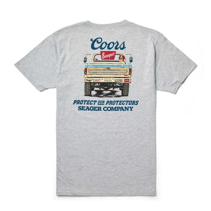 Seager X Coors Banquet Bumper Tee in Heather Grey